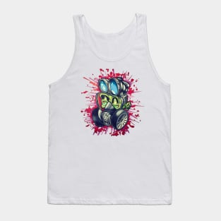 New School Style Zombie Gas Mask Original Art Tank Top